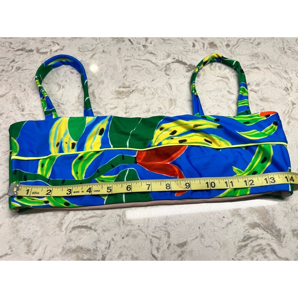 Farm Rio Banana Leaves Bikini Top Tropical Size XL Sample - Picture 6 of 6